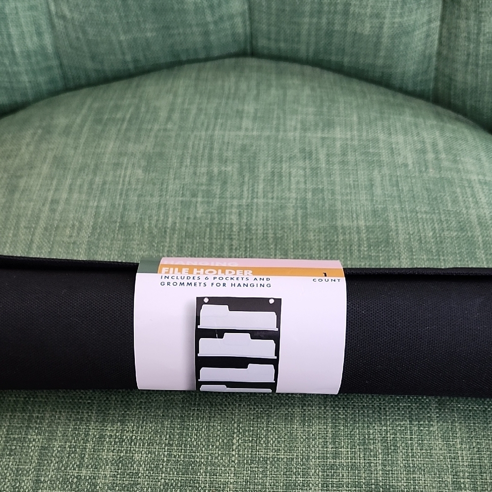 Black Hanging File Holder with Pockets